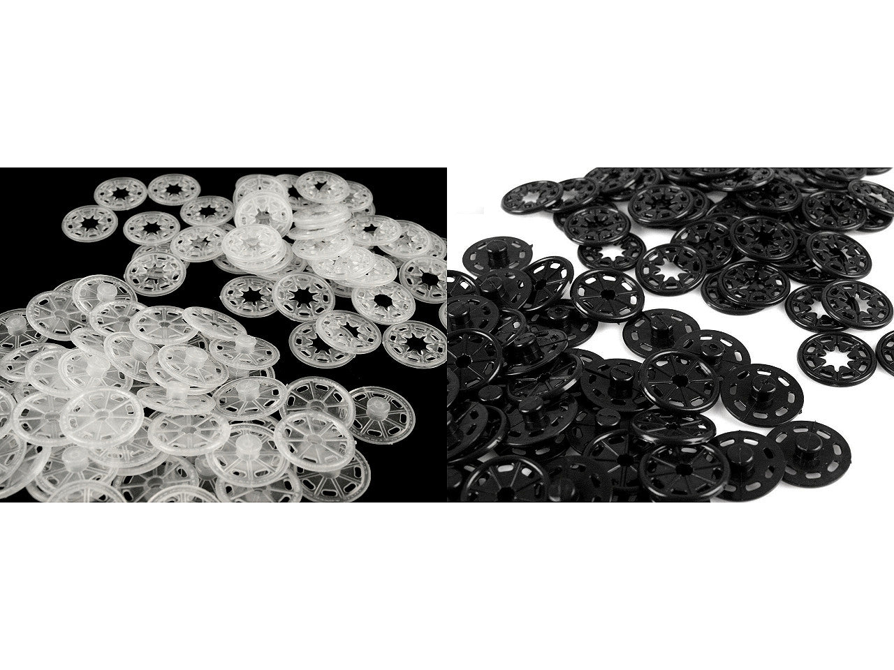 Boutons pression en plastique, Ø 25 mm - 5paire