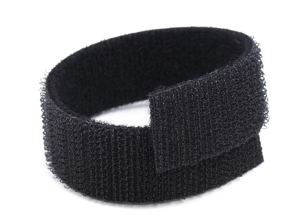 Bande Velcro double face en nylon, largeur 20 mm - 1m