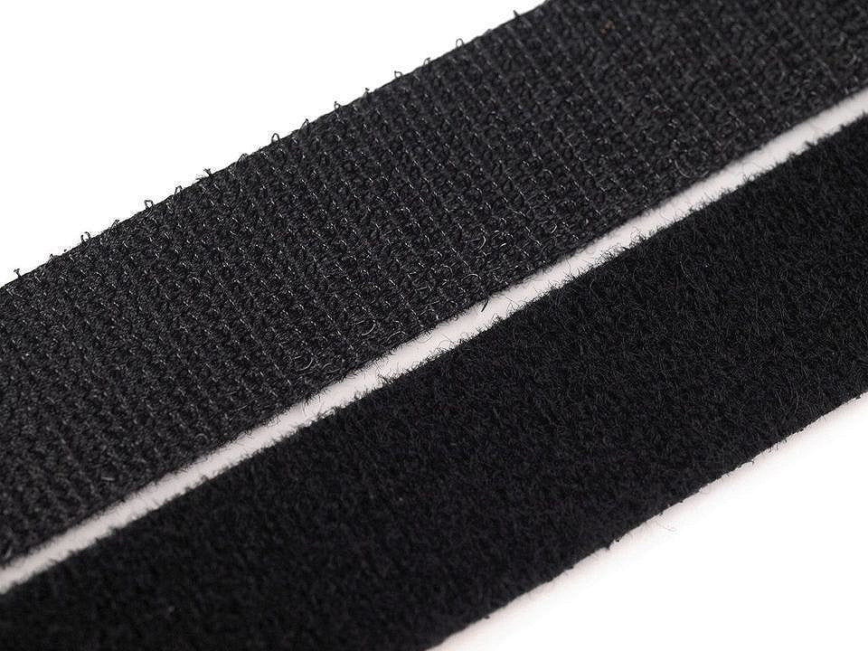 Bande Velcro double face en nylon, largeur 20 mm - 1m