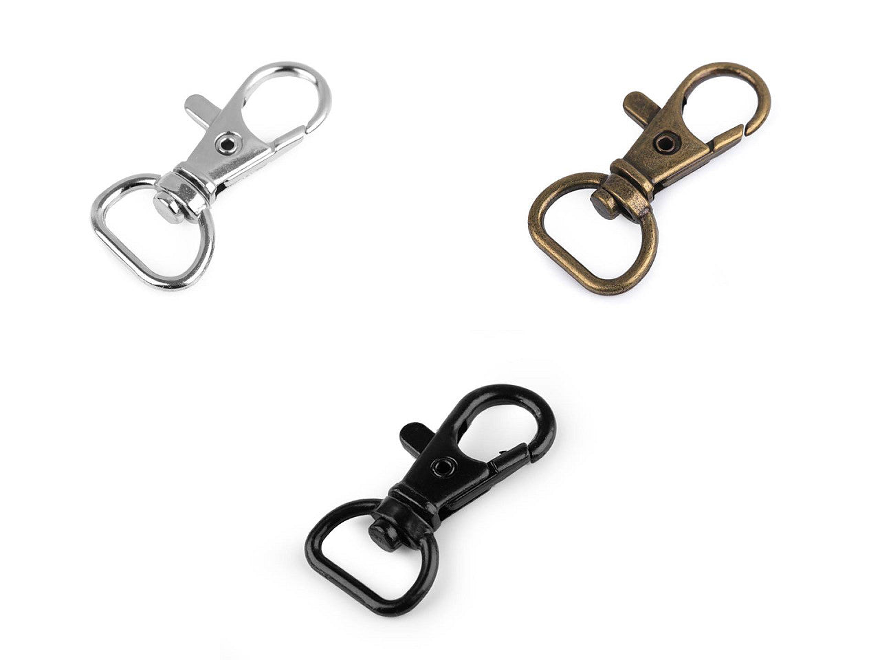Mousqueton métallique pour sangle de 12 mm