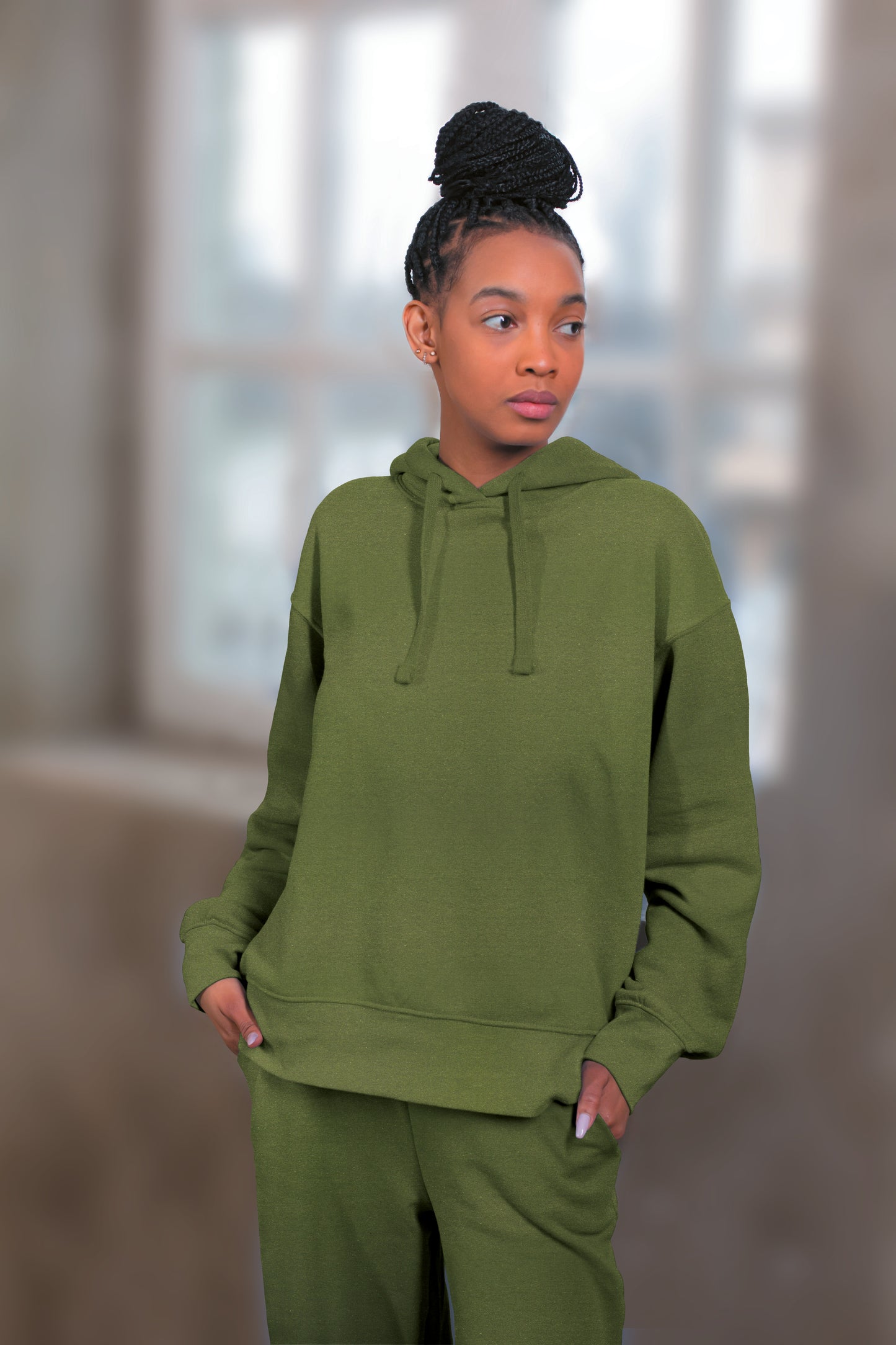 Sweat uni en coton recyclé