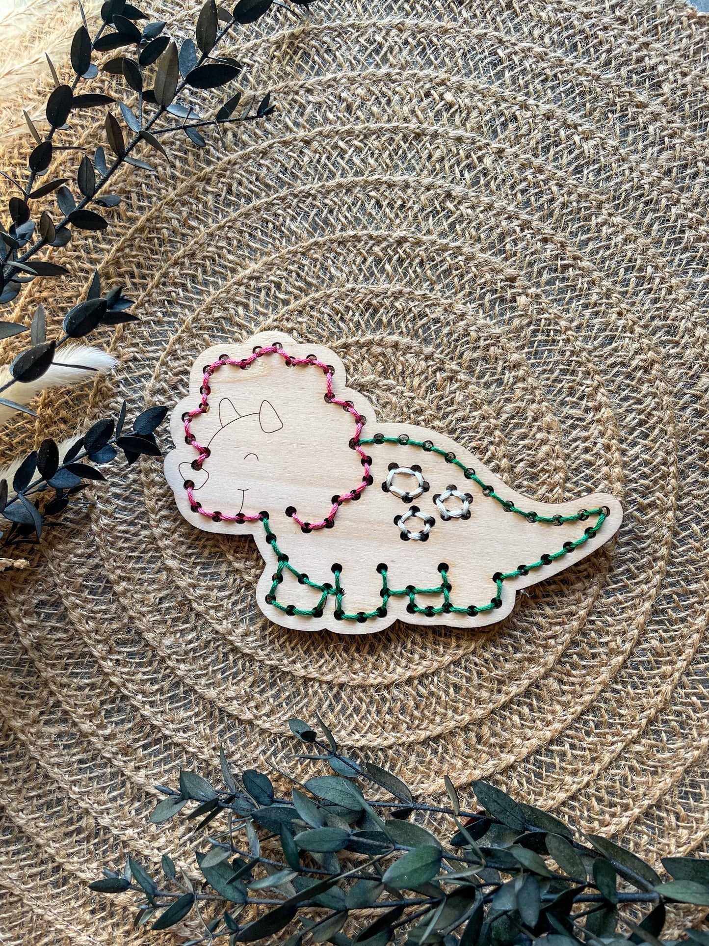 Kneckes & Compagnie - Kit de broderie dinosaures - Lot de 3