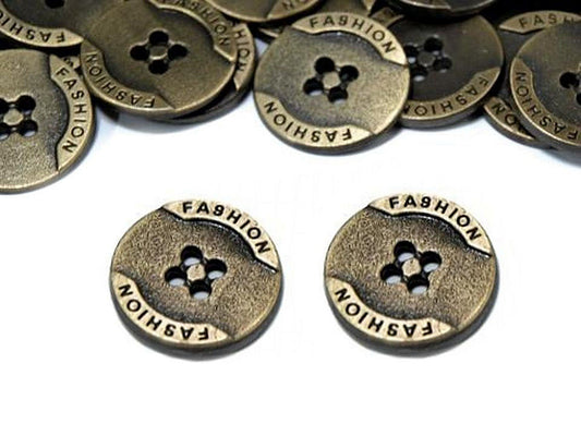 Bouton Fashion en métal, taille 20,3mm