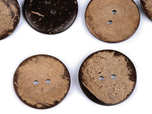 Boutons en noix de coco, taille 60",double face