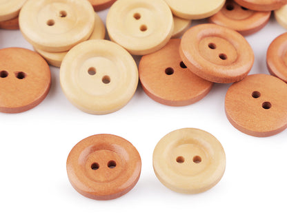 Boutons en bois, taille 12,7mm, 15,2mm, 17,7mm, 30', 20,3mm