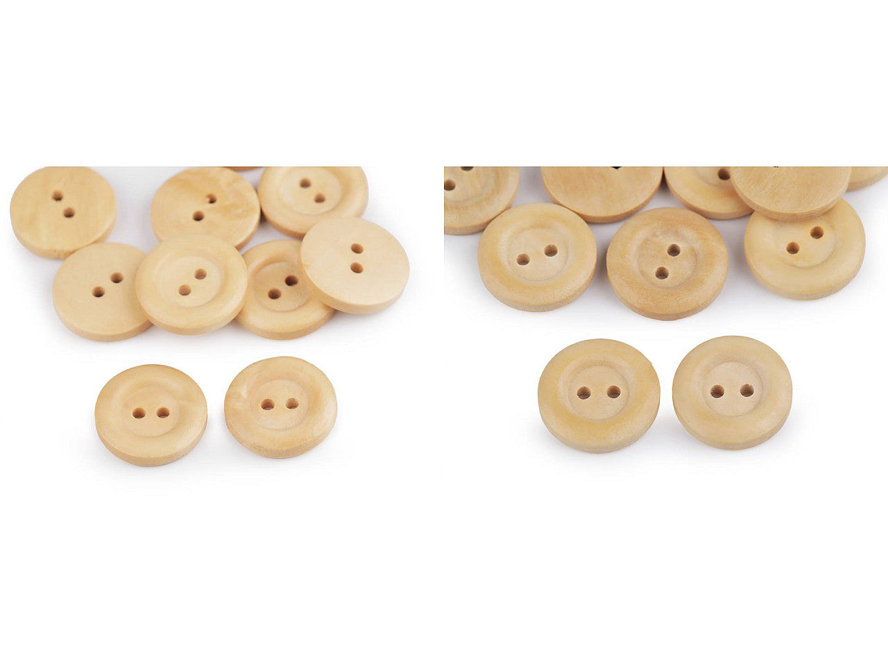 Boutons en bois, taille 12,7mm, 15,2mm, 17,7mm, 30', 20,3mm