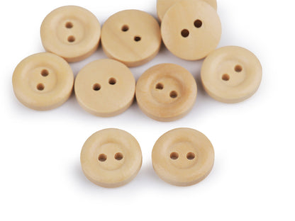 Boutons en bois, taille 12,7mm, 15,2mm, 17,7mm, 30', 20,3mm