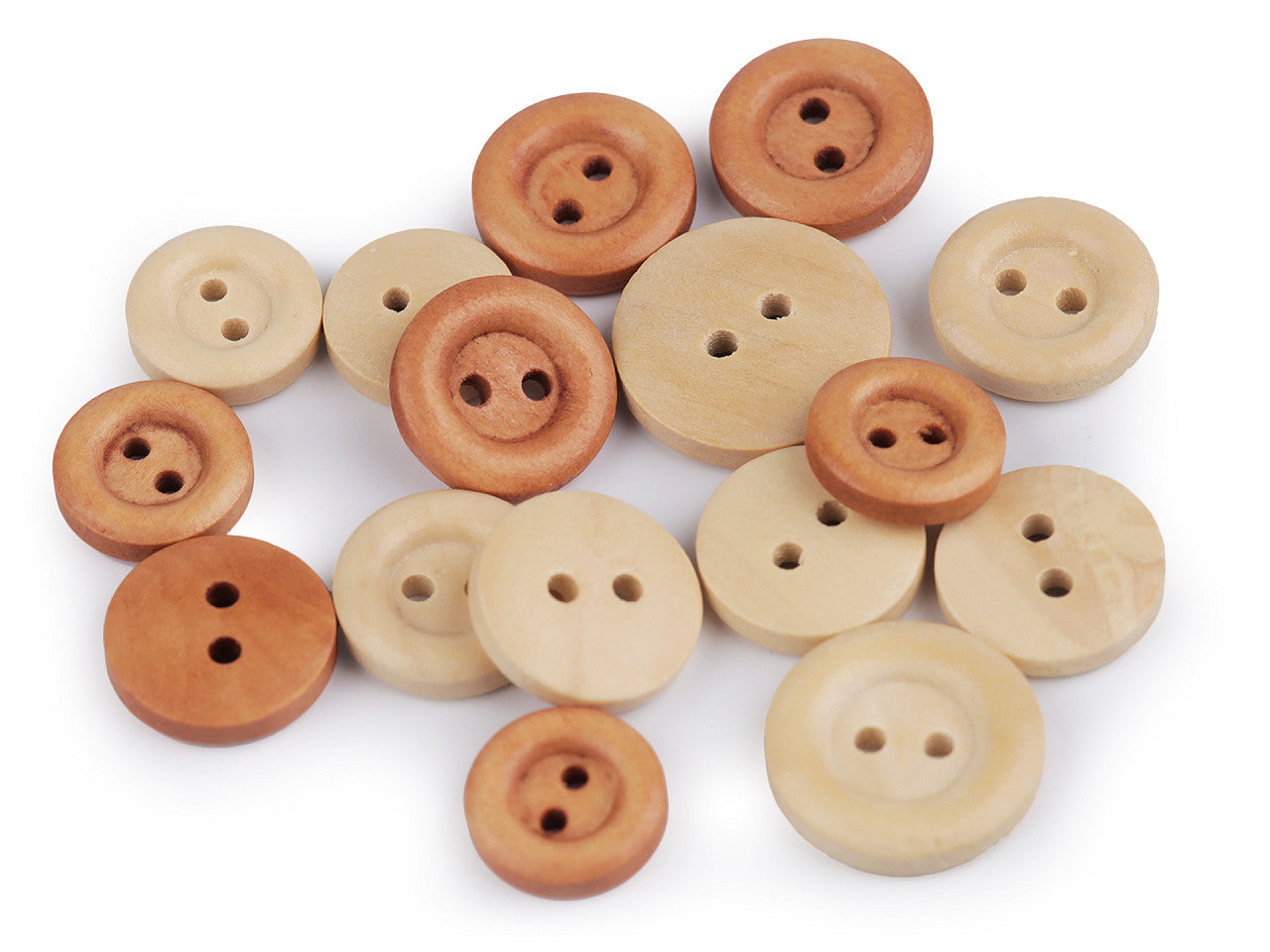 Boutons en bois, taille 12,7mm, 15,2mm, 17,7mm, 30', 20,3mm