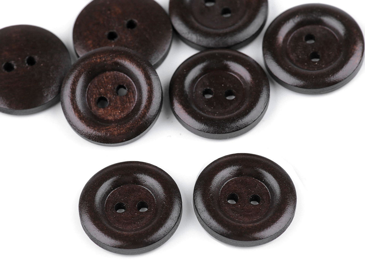 Boutons en bois, taille 12,7mm, 15,2mm, 17,7mm, 30', 20,3mm