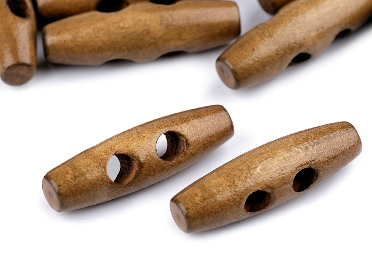 Bouton bûchette en bois, 12 x 40 mm