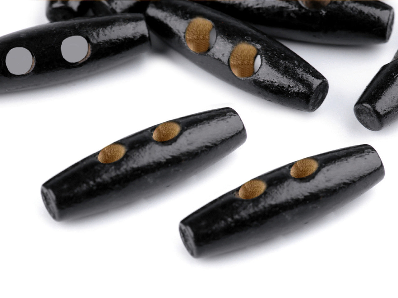 Bouton bûchette en bois, 12 x 40 mm