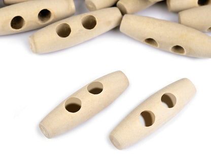 Bouton bûchette en bois, 12 x 40 mm