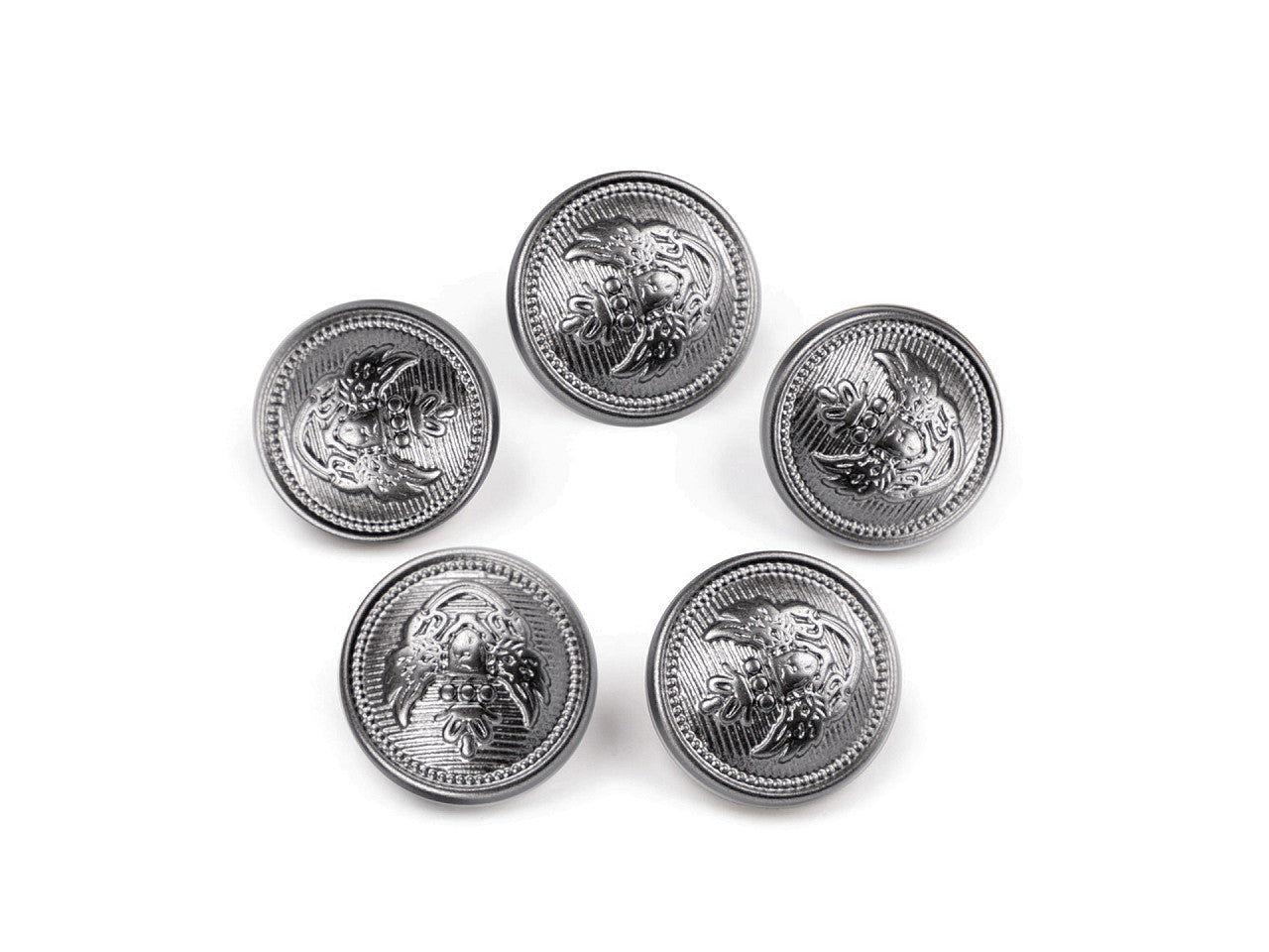Bouton en plastique décoré, tailles 16,5mm, 21,1mm, 25,4mm