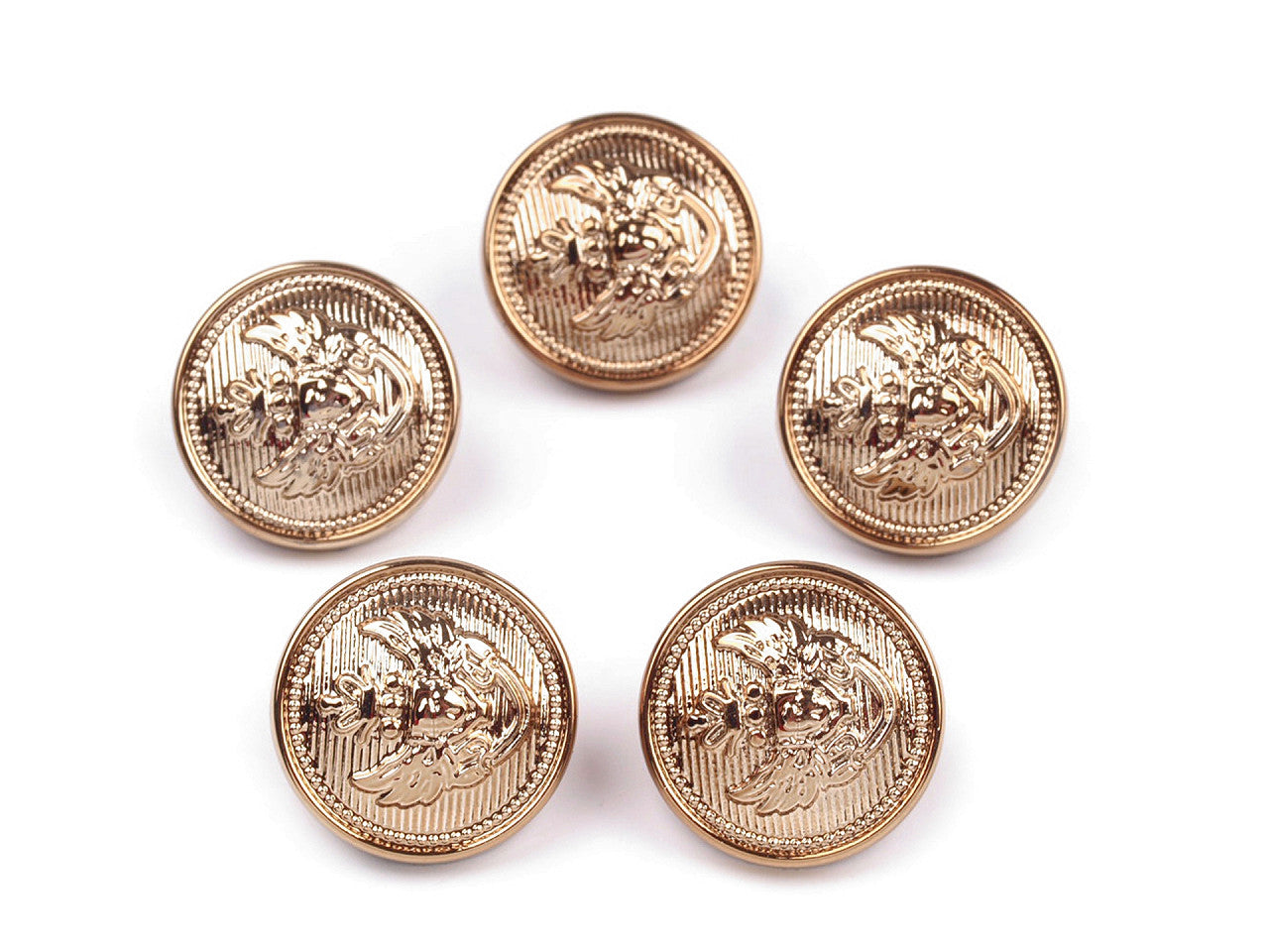 Bouton en plastique décoré, tailles 16,5mm, 21,1mm, 25,4mm