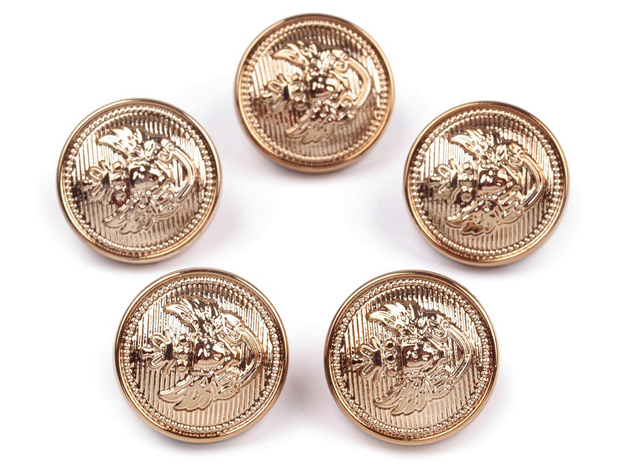 Bouton en plastique décoré, tailles 16,5mm, 21,1mm, 25,4mm