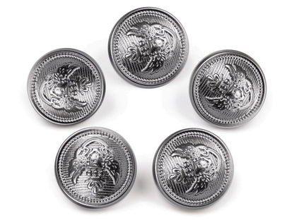 Bouton en plastique décoré, tailles 16,5mm, 21,1mm, 25,4mm