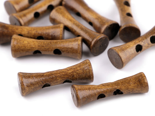 Bouton bûchette en bois, 35 mm