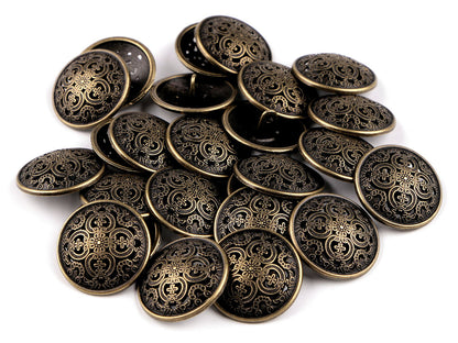Bouton métallique, tailles 21,1mm, 36' - 25pc