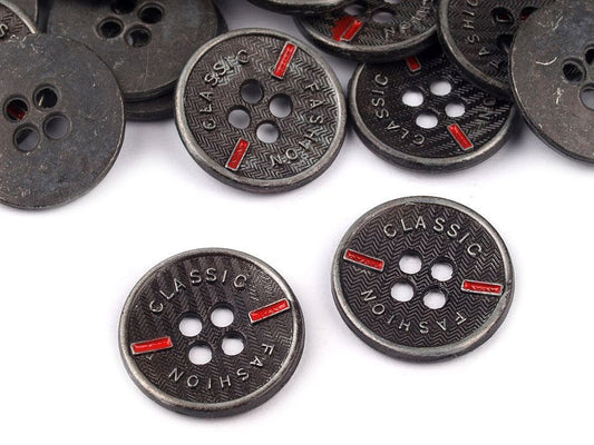 Bouton en métal, tailles classiques, 16,5mm et 20,3mm