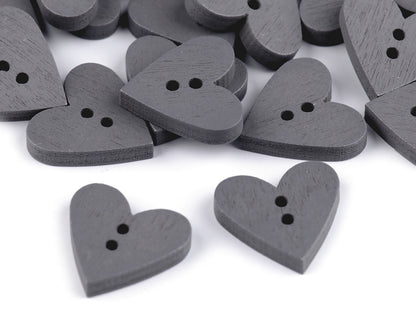Bouton décoratif en bois, Coeur