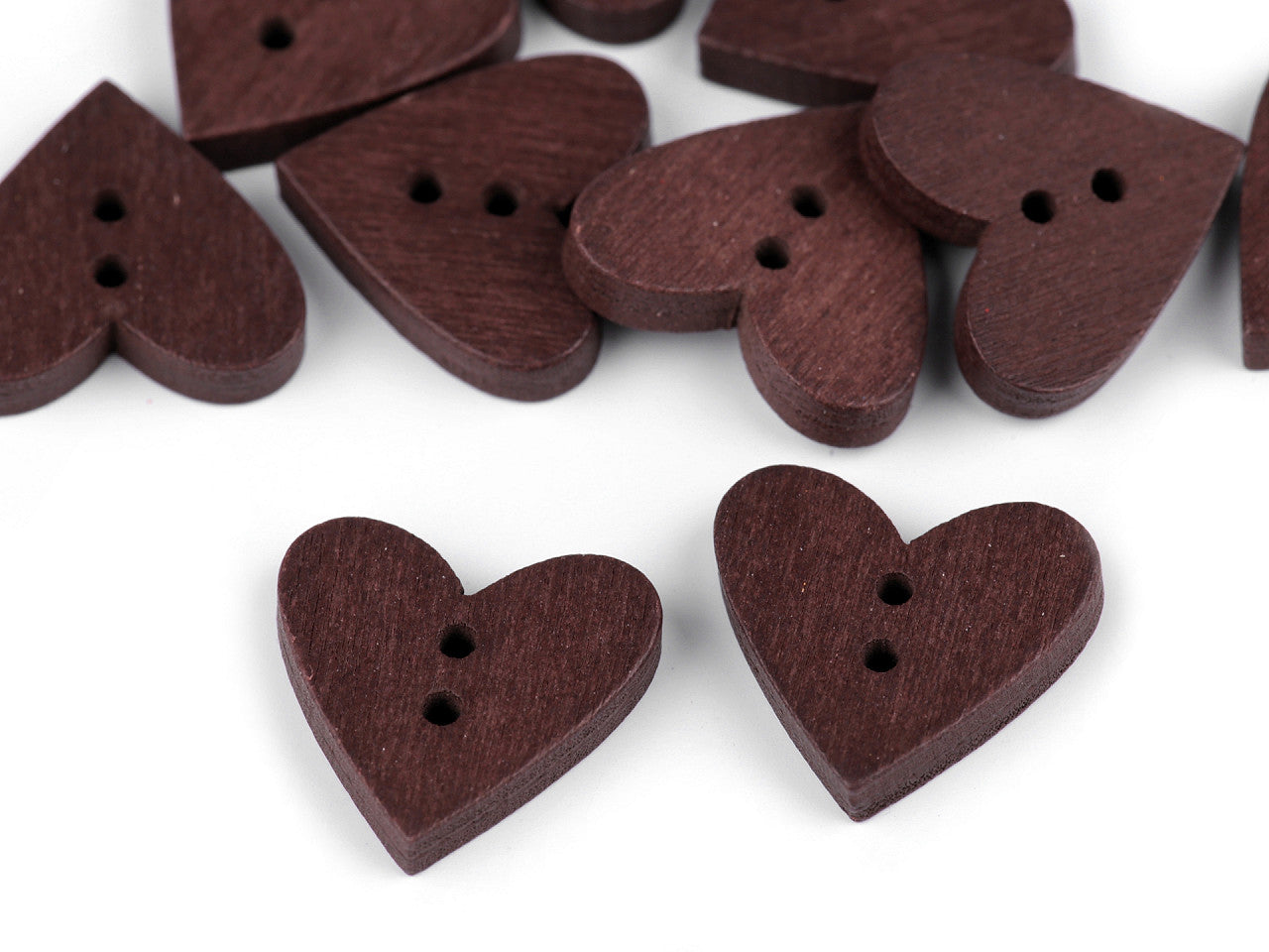 Bouton décoratif en bois, Coeur