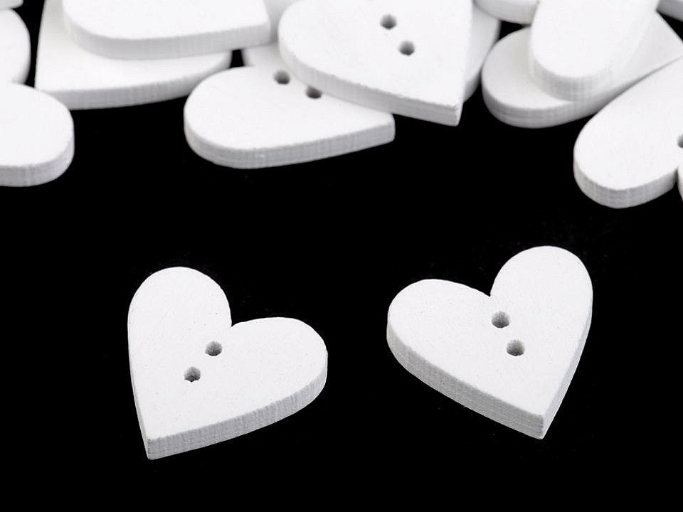 Bouton décoratif en bois, Coeur
