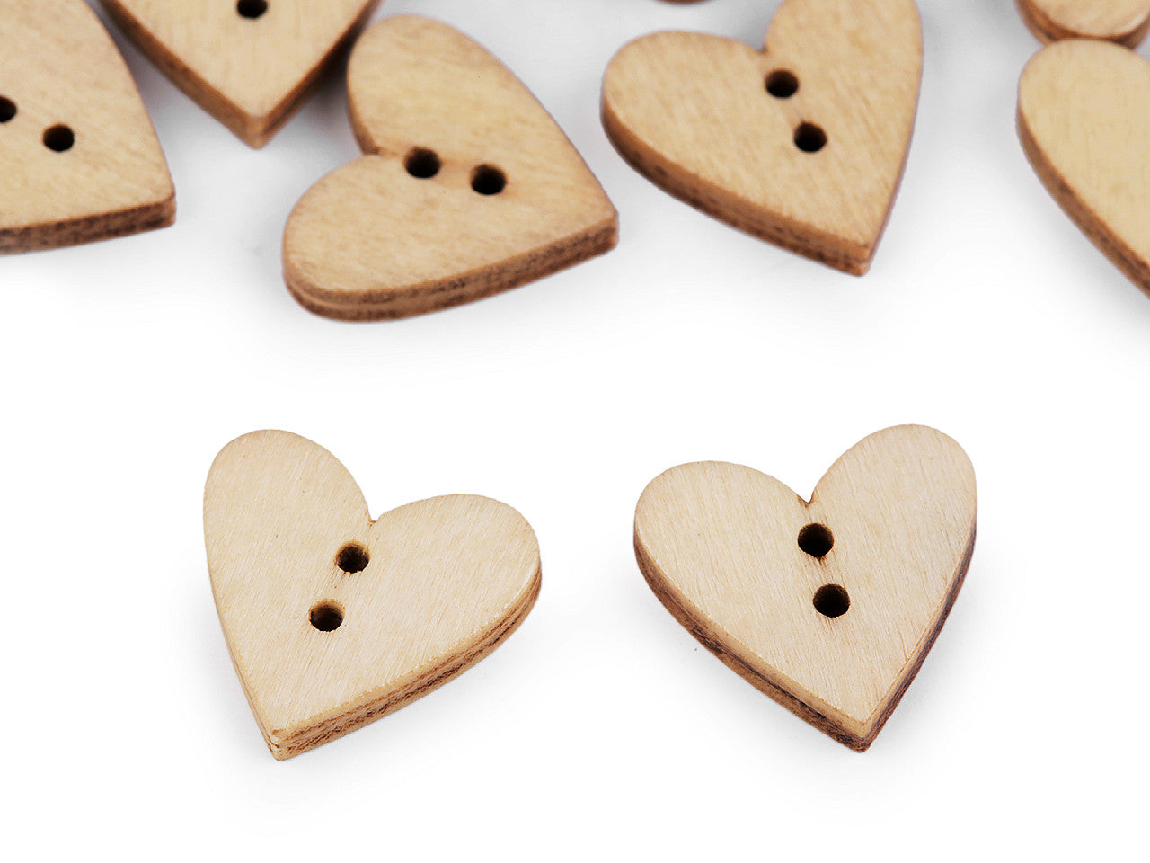 Bouton décoratif en bois, Coeur