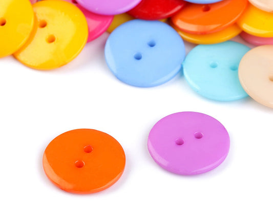 Assortiment de boutons de couleur, taille 17,7mm