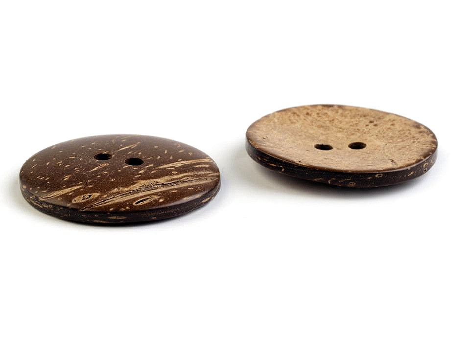 Bouton en noix de coco, double face, taille 15,2mm, 17,7mm, 20,3mm, 36', 25,4mm, 30,4mm