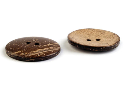 Bouton en noix de coco, double face, taille 15,2mm, 17,7mm, 20,3mm, 36', 25,4mm, 30,4mm