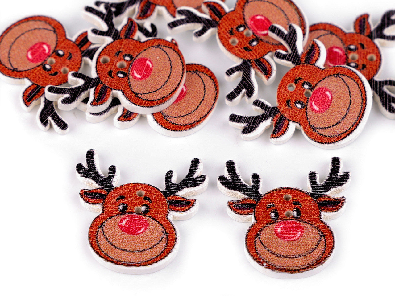 Bouton décoratif de Noël, en bois