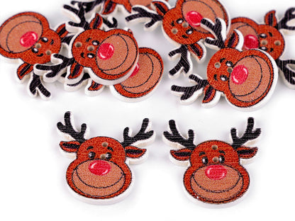 Bouton décoratif de Noël, en bois