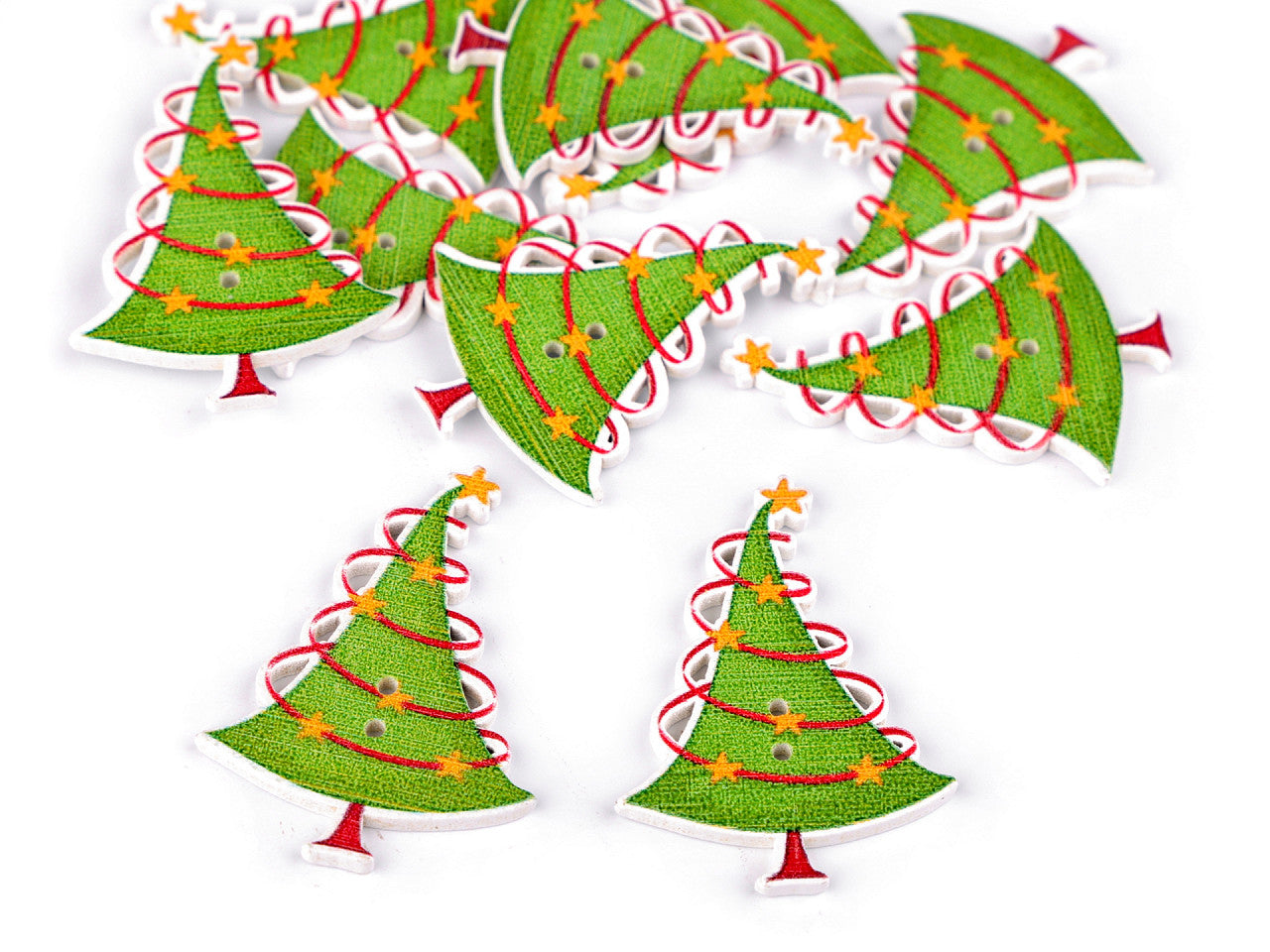 Bouton décoratif de Noël, en bois