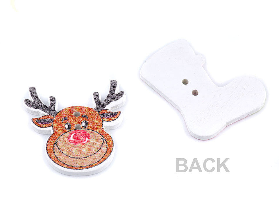 Bouton décoratif de Noël, en bois