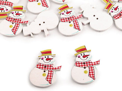 Bouton décoratif de Noël, en bois