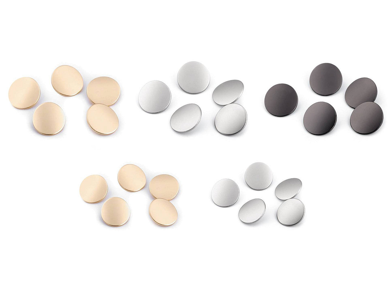 Bouton métallique, tailles 17,7mm, 20,3mm
