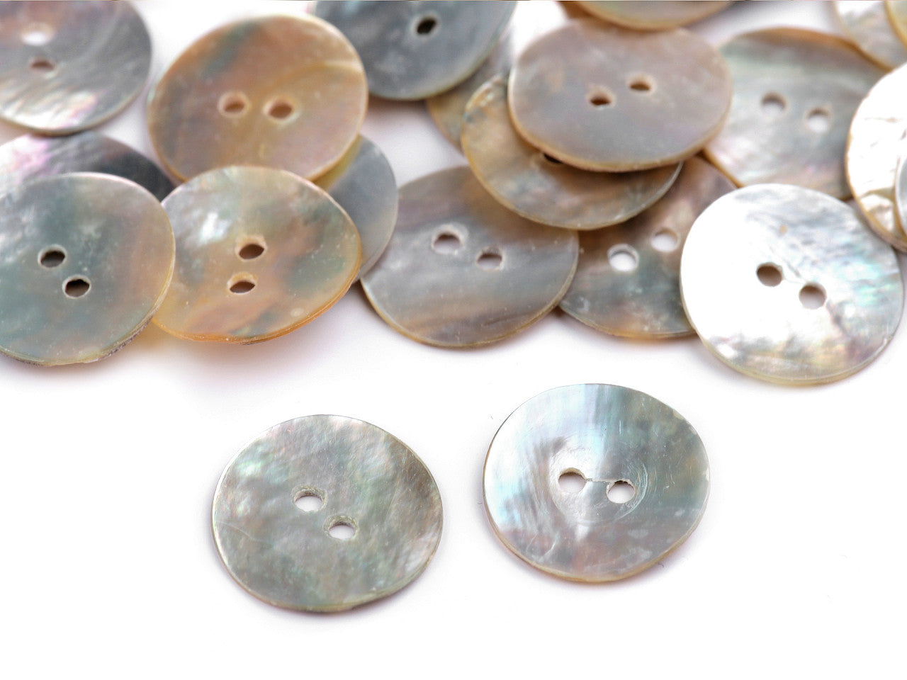 Bouton nacre, tailles 17,7mm, 20,3mm, 25,4mm