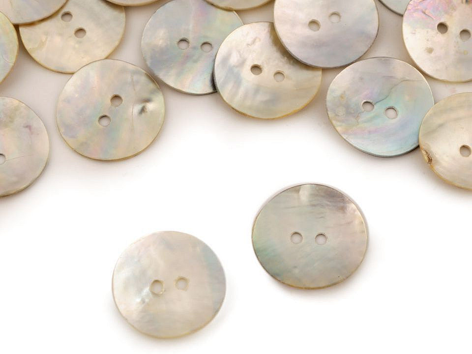 Bouton nacre, tailles 17,7mm, 20,3mm, 25,4mm