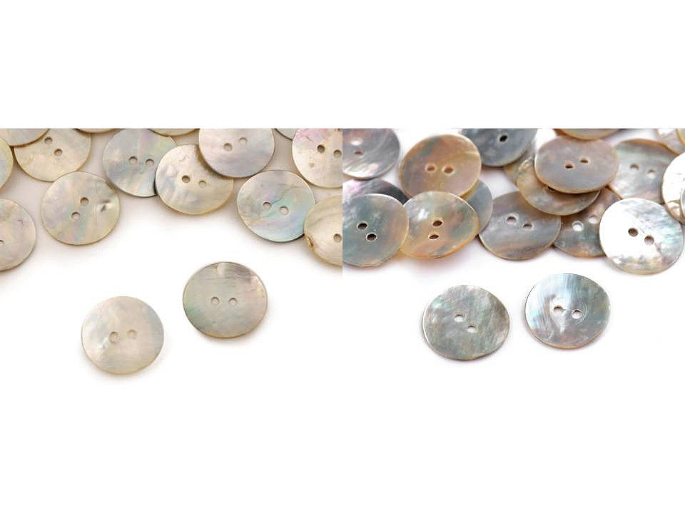Bouton nacre, tailles 17,7mm, 20,3mm, 25,4mm