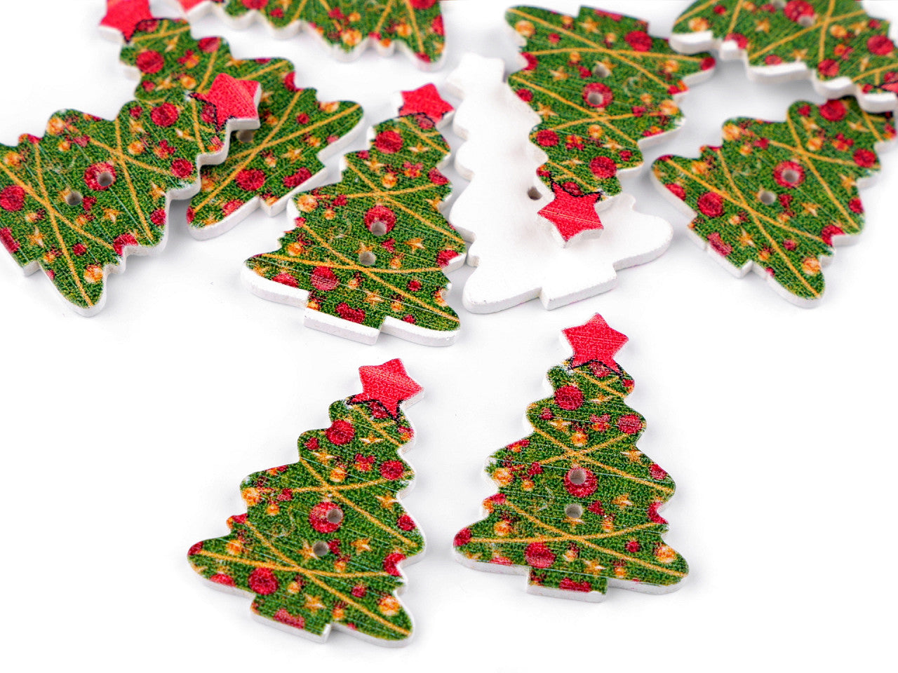 Bouton décoratif de Noël, en bois