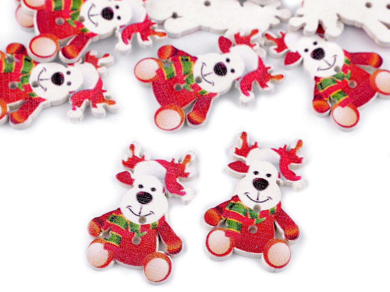 Bouton décoratif de Noël, en bois