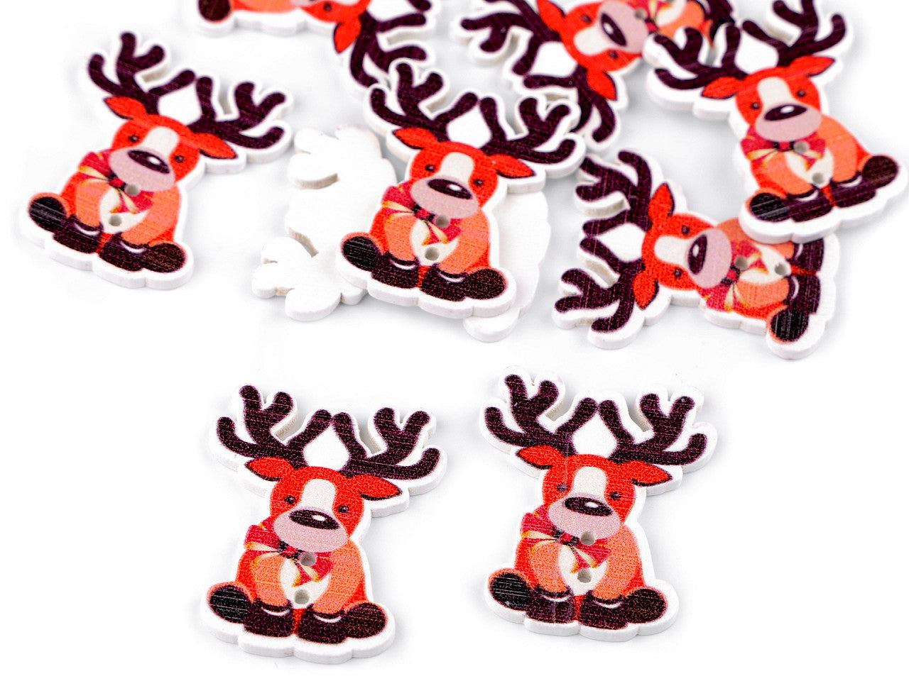 Bouton décoratif de Noël, en bois