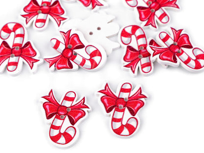 Bouton décoratif de Noël, en bois
