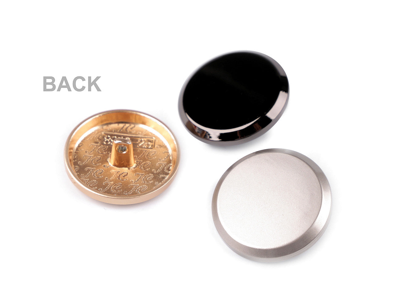 Bouton en métal, taille 25,4mm