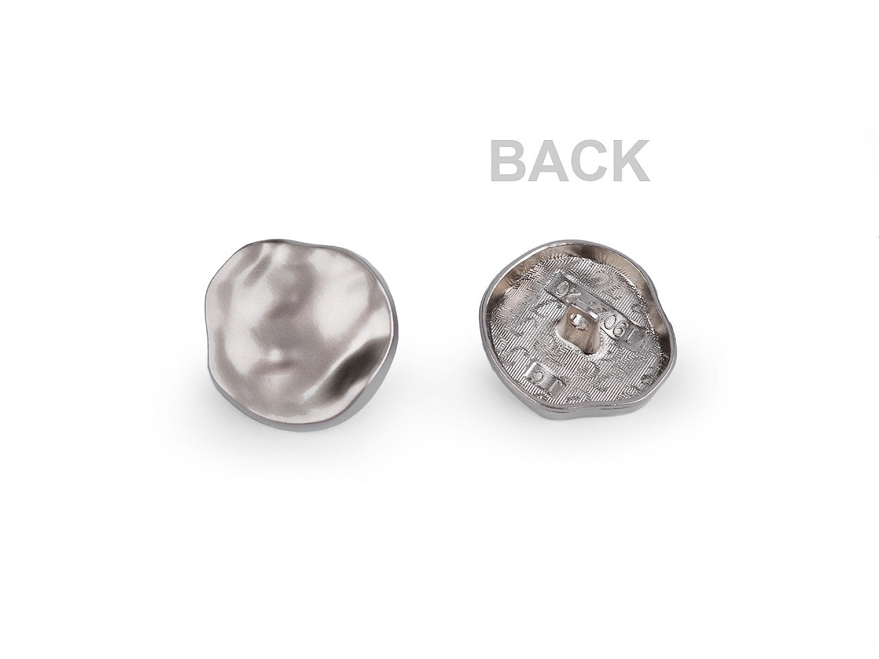 Bouton métallique avec forme unique/irrégulière, taille 21,1mm