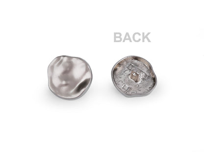Bouton métallique avec forme unique/irrégulière, taille 21,1mm