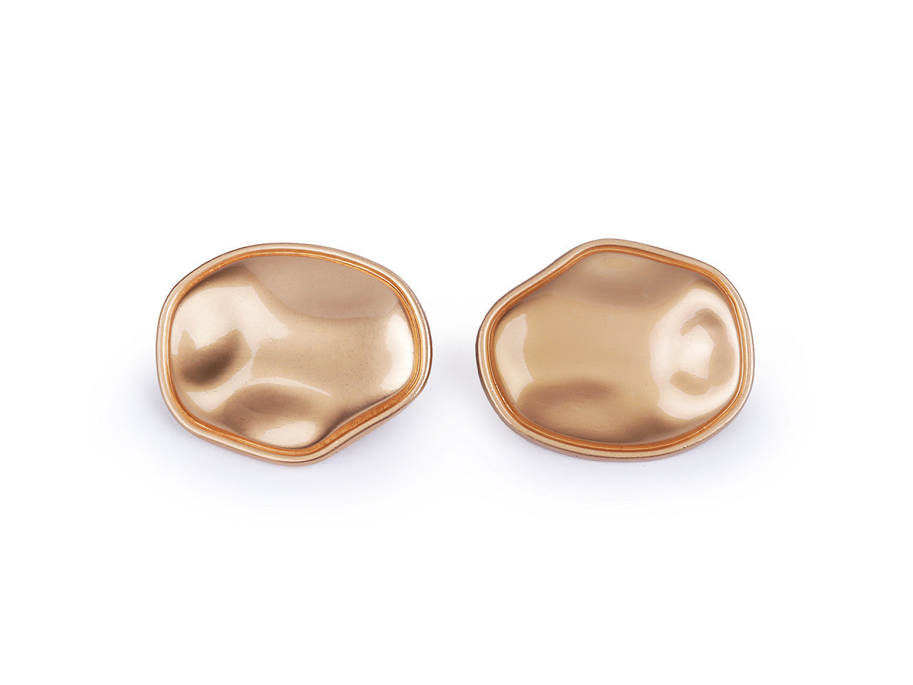 Bouton métallique avec forme unique/irrégulière, taille 46'