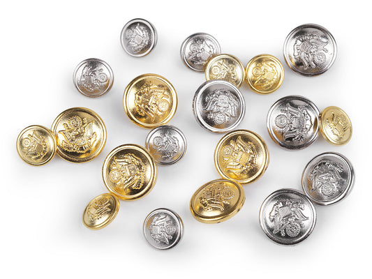 Bouton avec blason, taille 15,2mm ; 20,3mm