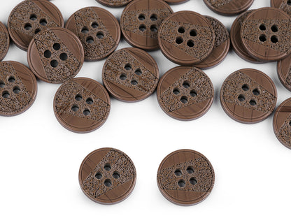Bouton avec gravure au laser, taille 15,2mm, 17,7mm, 20,3mm, 36'