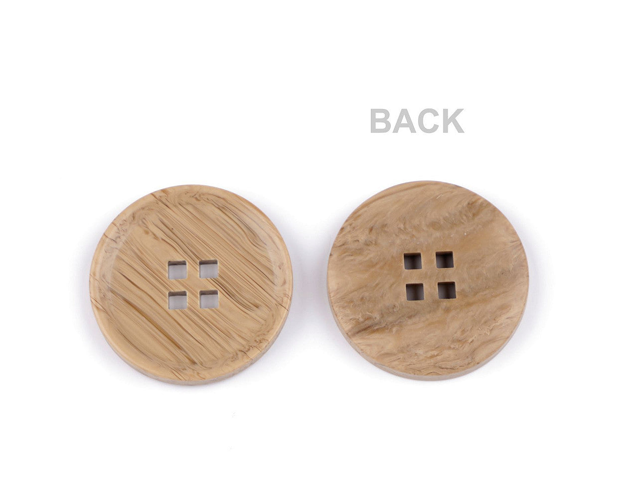 Bouton imitation bois, taille 20,3mm, 25,4mm, 44'
